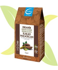 Organik Şeker Kamışı Kaplı Kakao Parçacıkları 100g